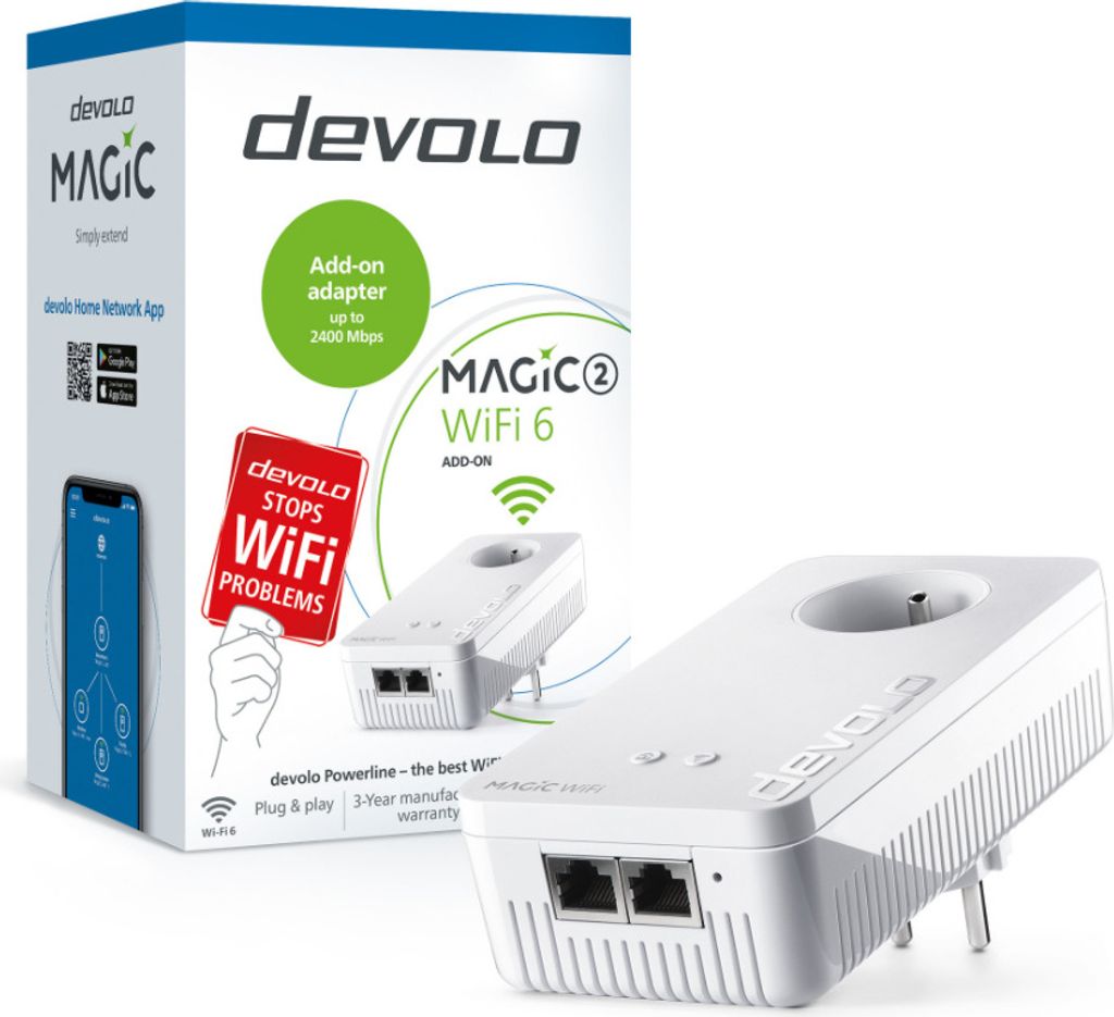 Devolo Magic 2 WiFi 6, 2400 Mb/s, IEEE 802.3ab, IEEE Zdjęcie produktu 