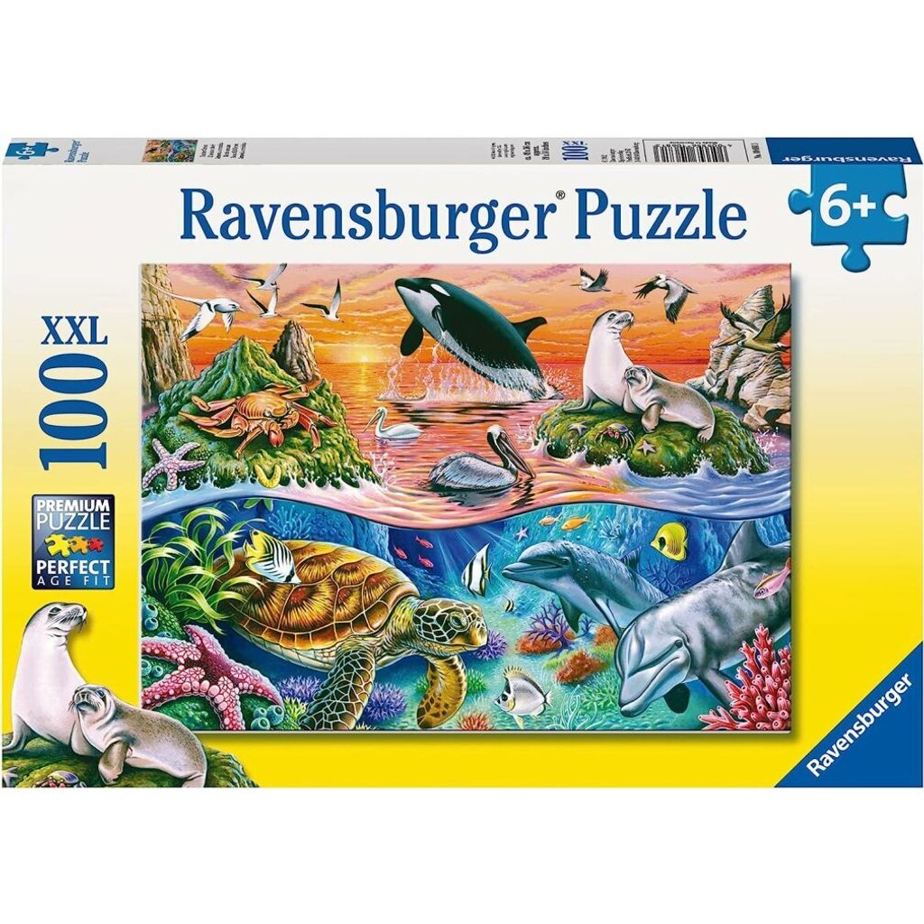 100 Teile Ravensburger Kinder Puzzle XXL Bunter Ozean 10681