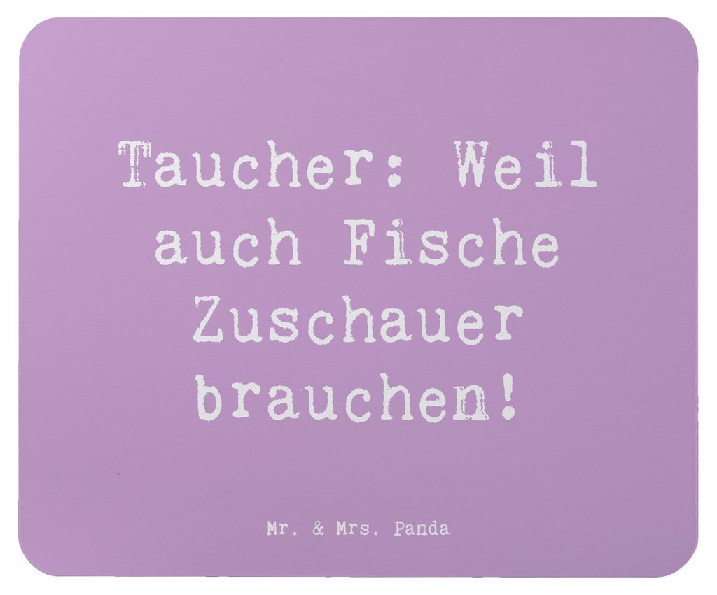 Mr. & Mrs. Panda Mousepad Spruch Tauchen Zuschauer - Lavendeltraum - Geschenk, Sportler Geschenke, Tauchgänge, Mouse Pad, Schwerelosigkeit, Meeres...