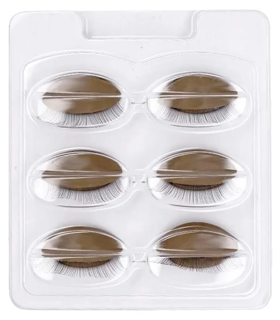 Modèle pour pose de faux cils 3 paires paupières silicone amovibles