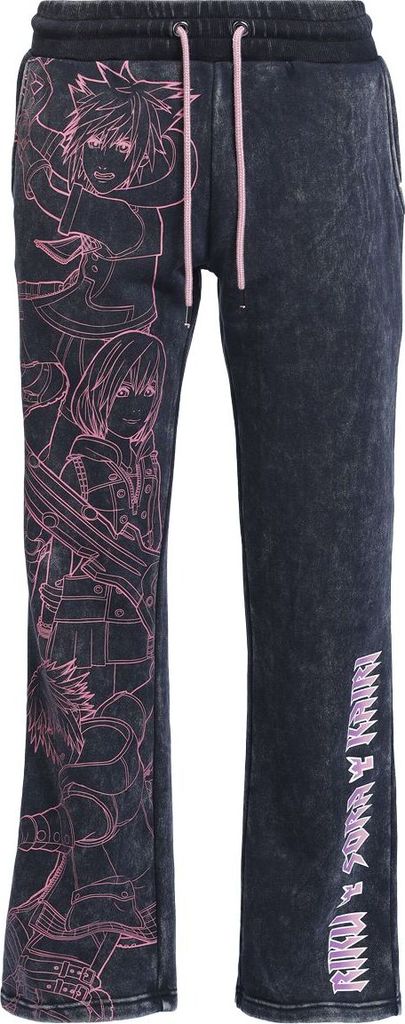 Kingdom Hearts Trainingshose Damen Riku Sora Kairi schwarz L