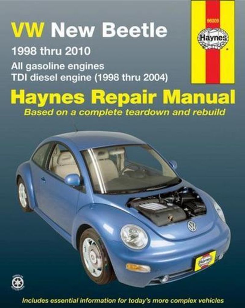 Volkswagen VW New Beetle 1.8 & 2.0L petrol (1998-2010) & 1.9L TDI diesel (1998-2004) Haynes Repair Manual (USA)