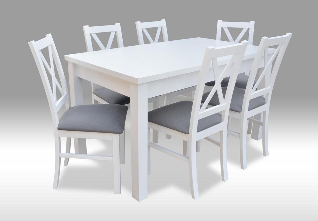 Esstisch 6 Stühle Stuhl Esszimmer Garnitur Lehnstühle Tische Tisch S18-L 7tlg.
