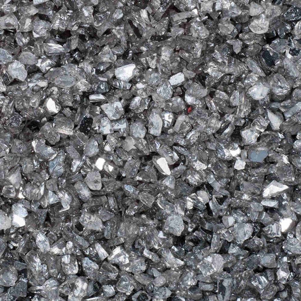 1kg Spiegelgranulat Dekogranulat Streudeko 1-4mm, Farbe:dunkelgrau