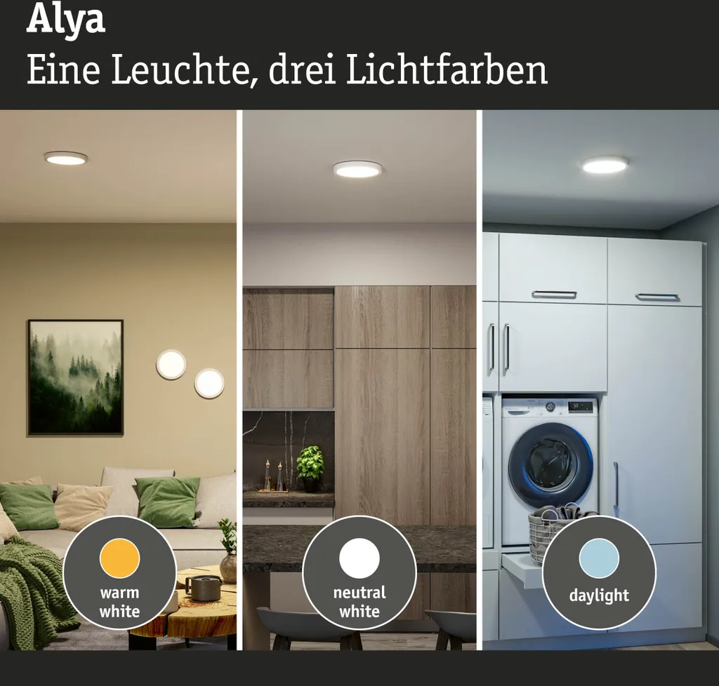 Plafonnier Panneau LED Carré Alya Paulmann pour Éclairage de Plafond - 5