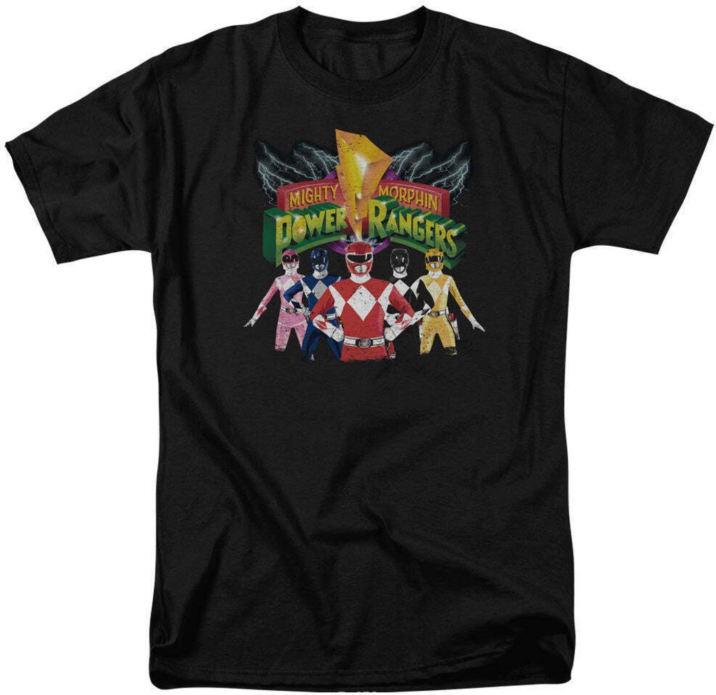 Mighty Morphin Power Rangers - "Unite" T-Shirt für Herren TV2948 (XL) (Schwarz)
