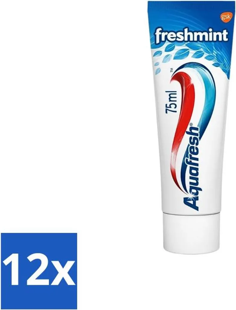Aquafresh Dentifricio Freshmint Fresh Breath 75 ml - Confezione risparmio - 12 pezzi