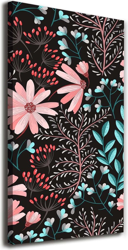 Tulup Leinwandbild - 70x140cm - Wandkunst - Drucke auf Leinwand - Leinwanddruck - Wohnzimmer Wanddekoration XXL - Wohnung Deko Kunstdrucke - Blum...