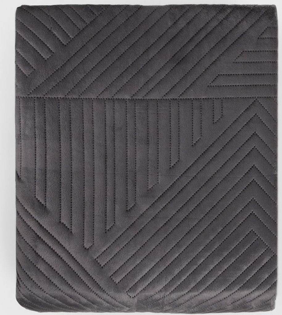 HOMLA AURUM Samt gesteppte Tagesdecke 220x240 cm