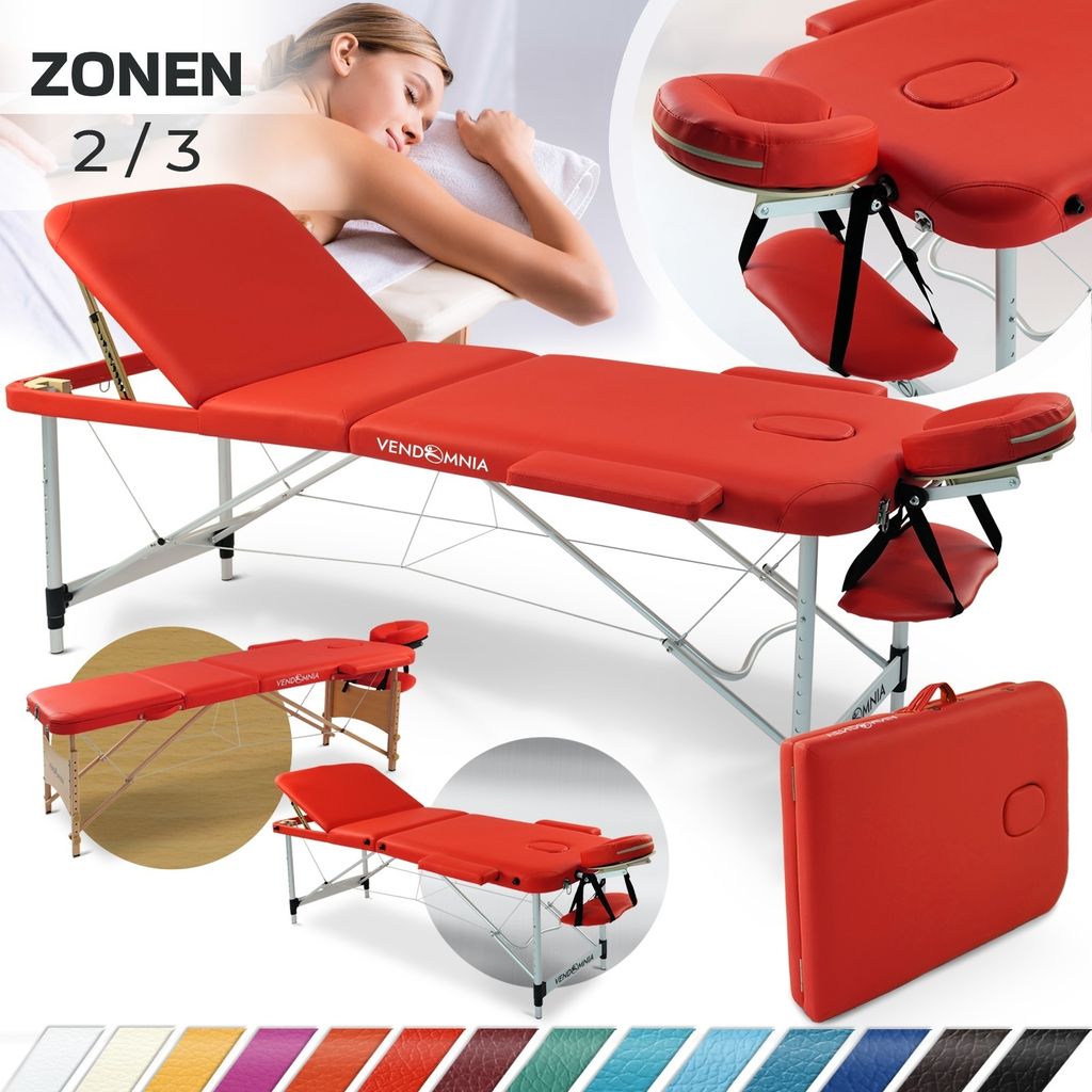 Mobile Massageliege Klappbar Massagetisch 2 3 Zonen Produktbild 