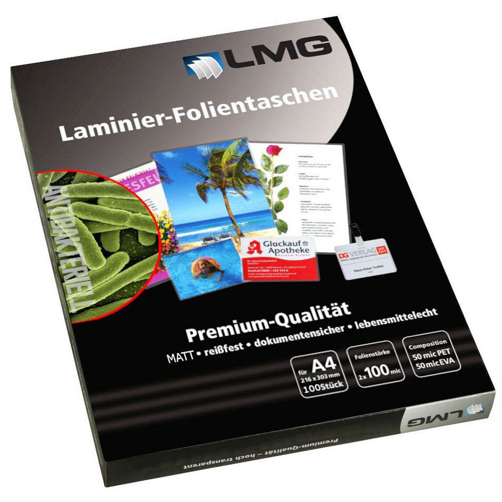 100 LMG Laminierfolien matt für A4 100 micron