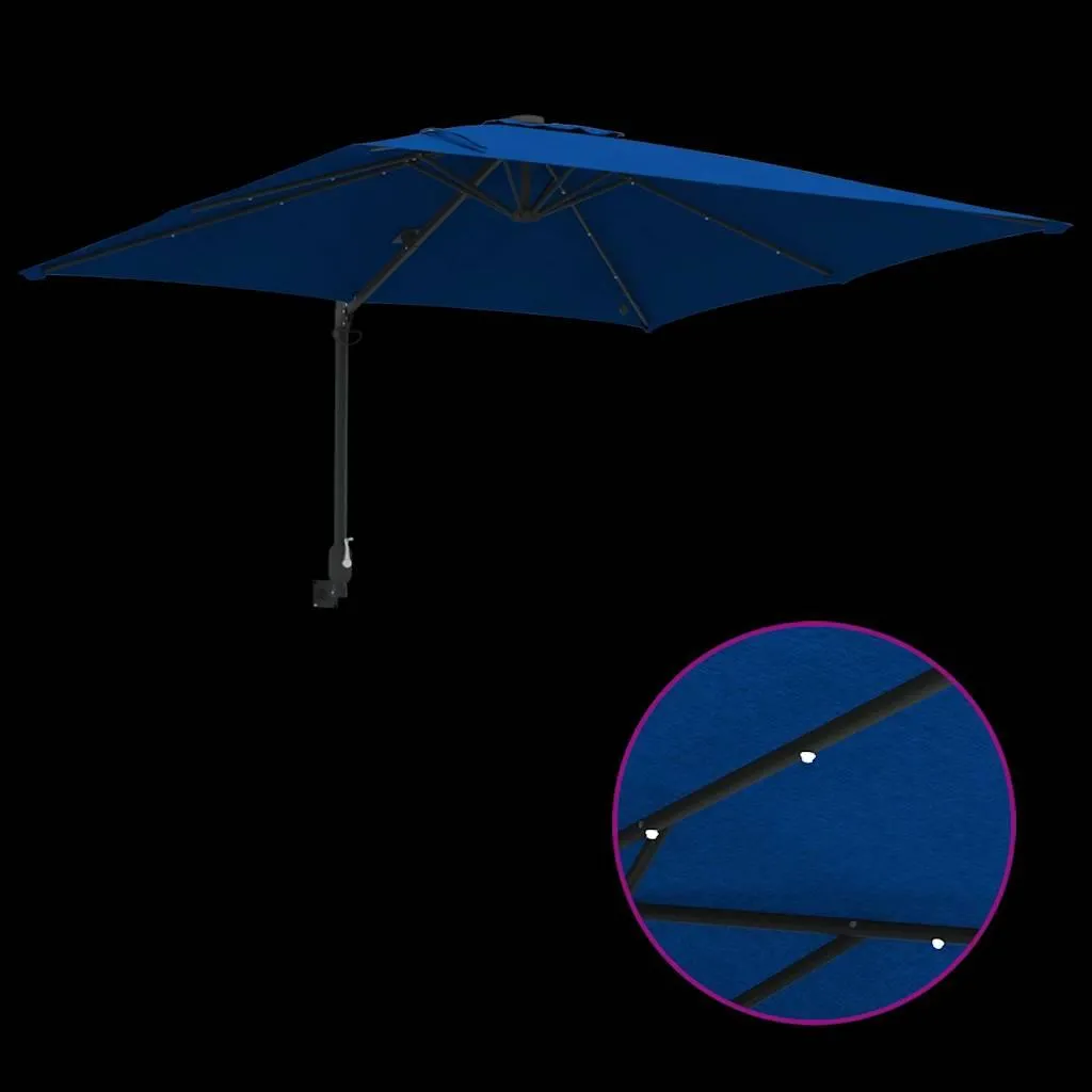 Ombrellone Azzurro vidaXL 248,5x247,5 cm Tessuto | Design e Comfort - 8