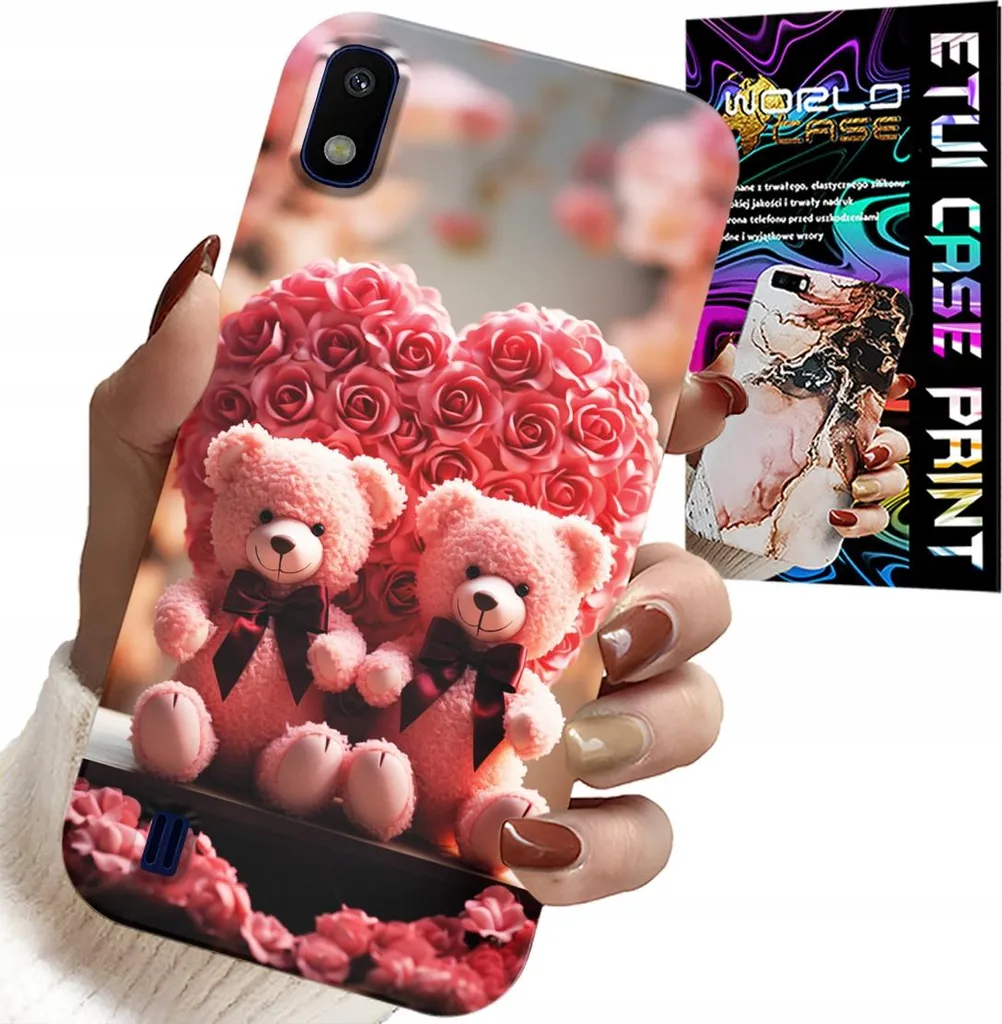 Custodia Protettiva Samsung A10 Rosa Cuore + Pellicola Vetro
