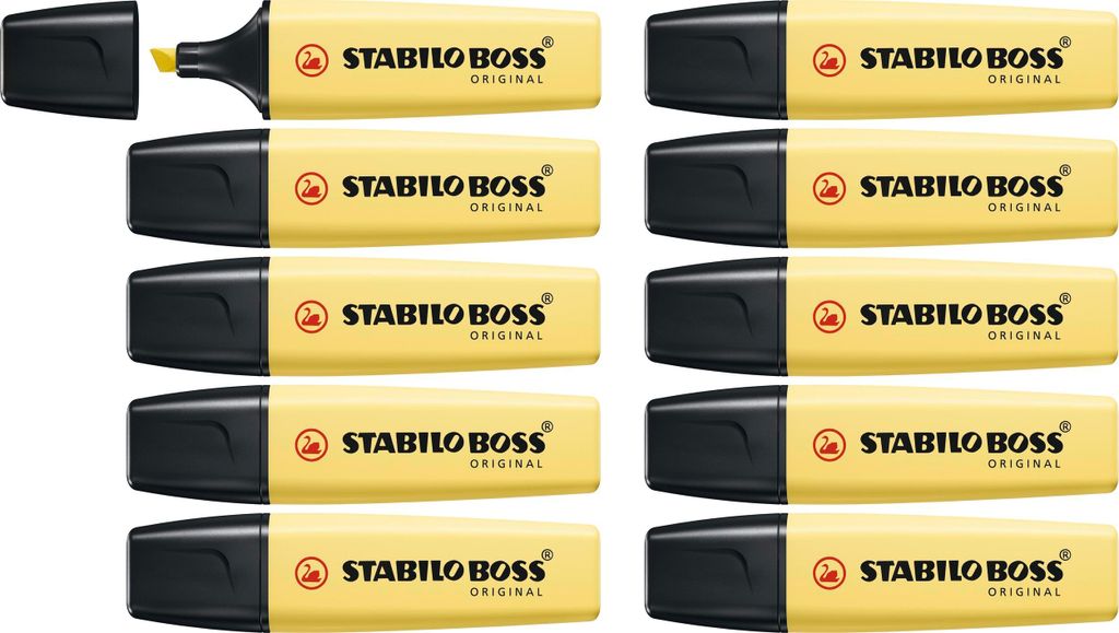 Stabilo - Marker Boss 70/144 pastelowy żółty | 10 sztuk Zdjęcie produktu 