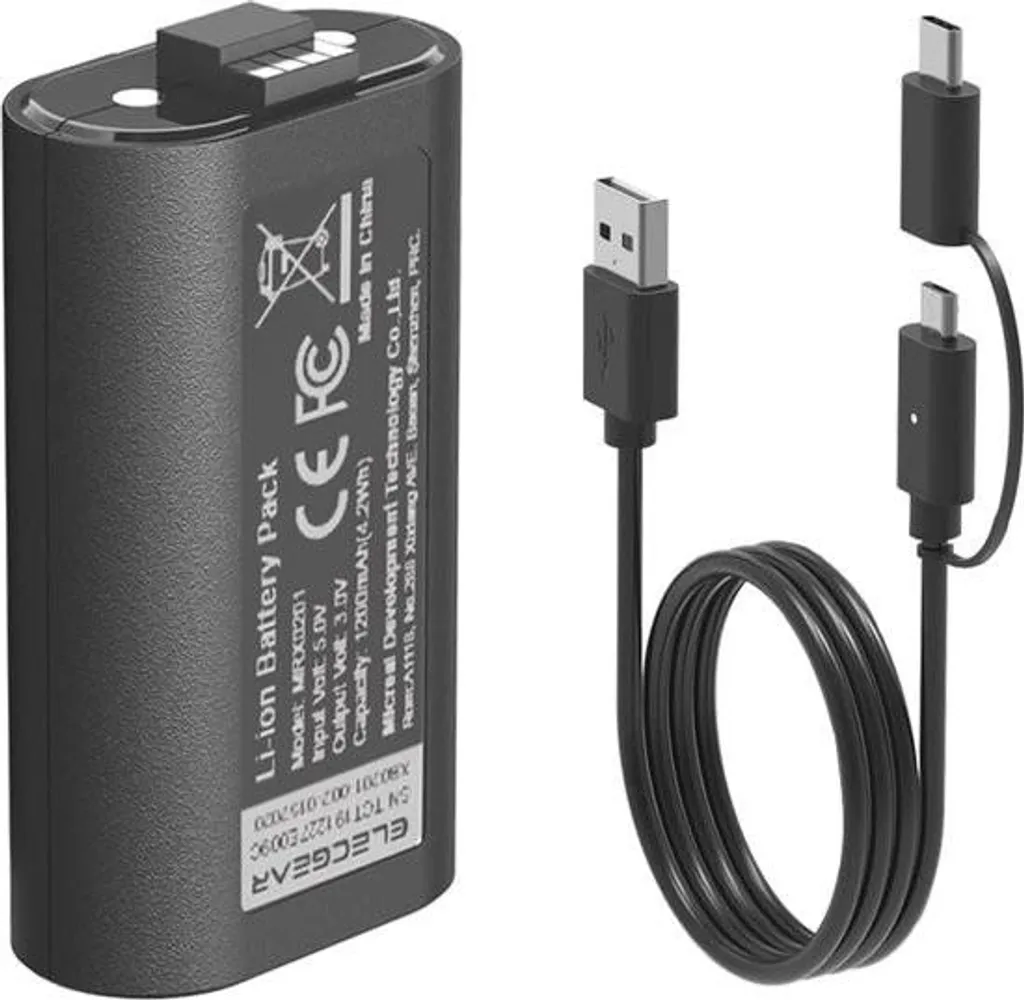 Kit Batterie Xbox 1200 mAh - Recharge Rapide Lithium avec Câble Inclus