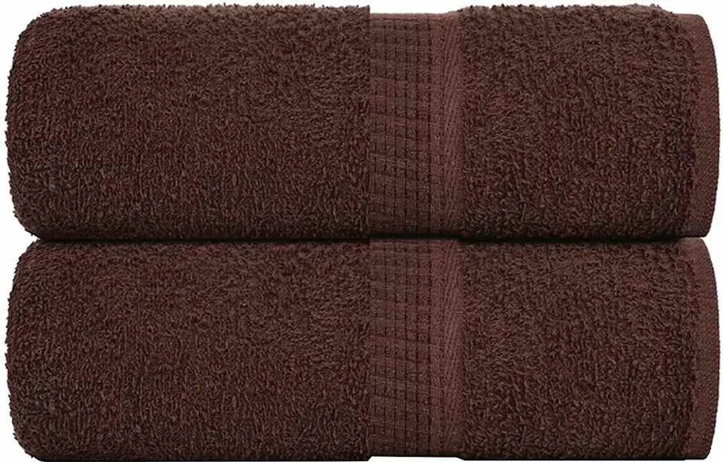 Set 2 Asciugamani 30x50 Marrone vidaXL | Ideale Hotel e B&B - 7