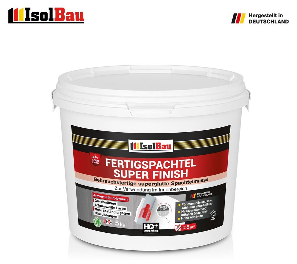 Spachtel Masse 5 kg - 100 kg Fertigspachtel Q4 SUPER Finish Gips Glätt Flächen