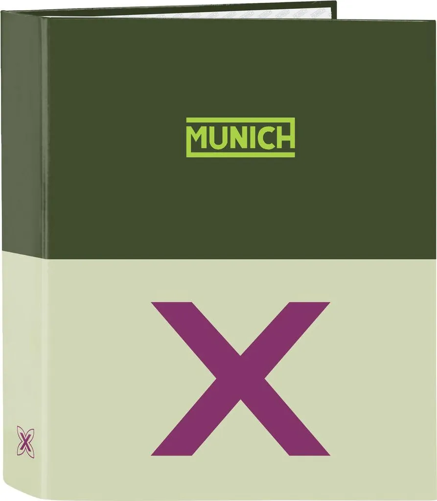 Munich Verde cachi brillante Raccoglitore ad anelli A4 27 x 33 x 6 cm