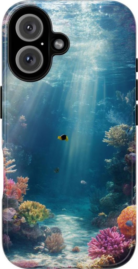 Lebendige Unterwasser-Korallenlandschaft mit Fischen – Hülle Kompatibel mit iPhone 16