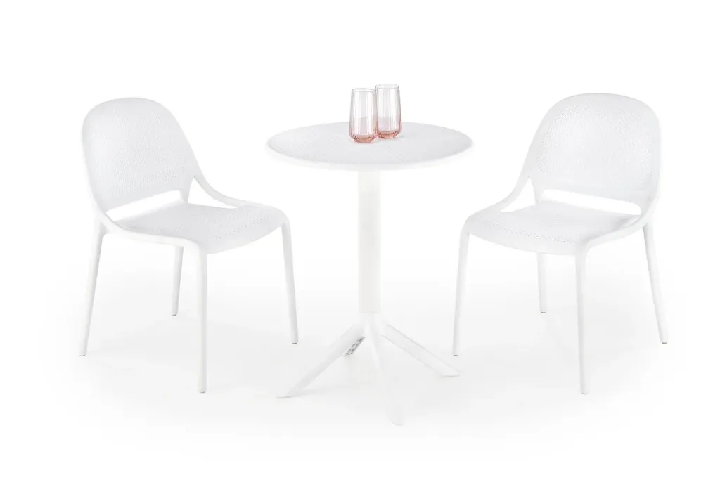 Table ronde CALVO blanc : gagnez de la place sans sacrifier le style
