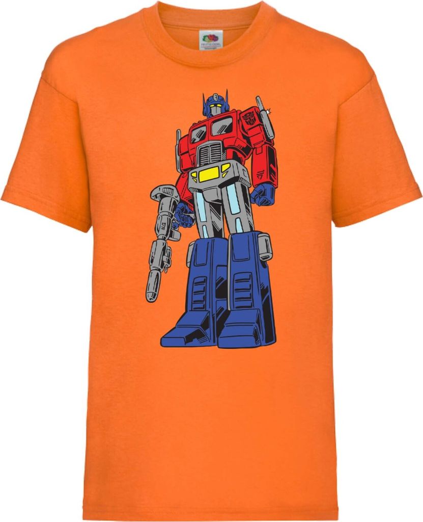 Kinder T-Shirt Transformers Optimus Prime 01 Optimus Prime, 9-11 Jahr - 140 / Orange