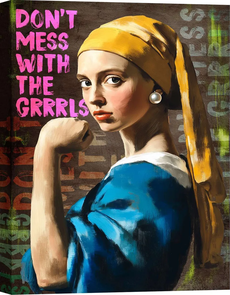 Tableau Pop Art Don't Mess with the Grrrls ! par Matt Spencer 100x70