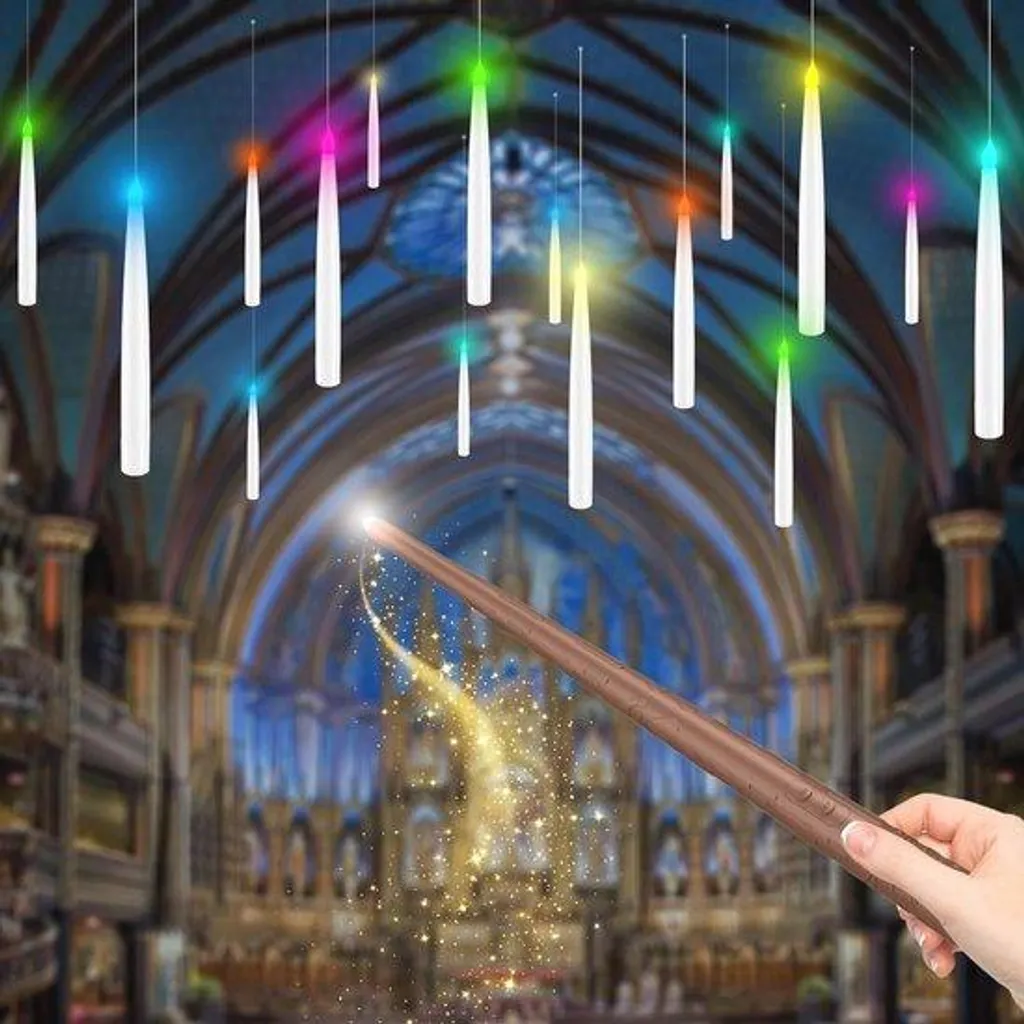 Suspension de bougies LED flottantes magiques pour décoration de Noël