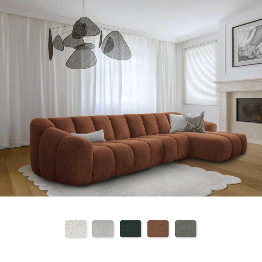 MIUFORM Shell M Sofa Armlehne RECHTS - 325x165 cm - Terrakotta - Modulsofa Couch