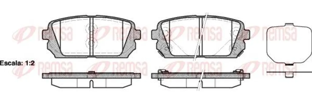 Plaquettes de frein REMSA 1303.02 haute performance pour 583021DE00