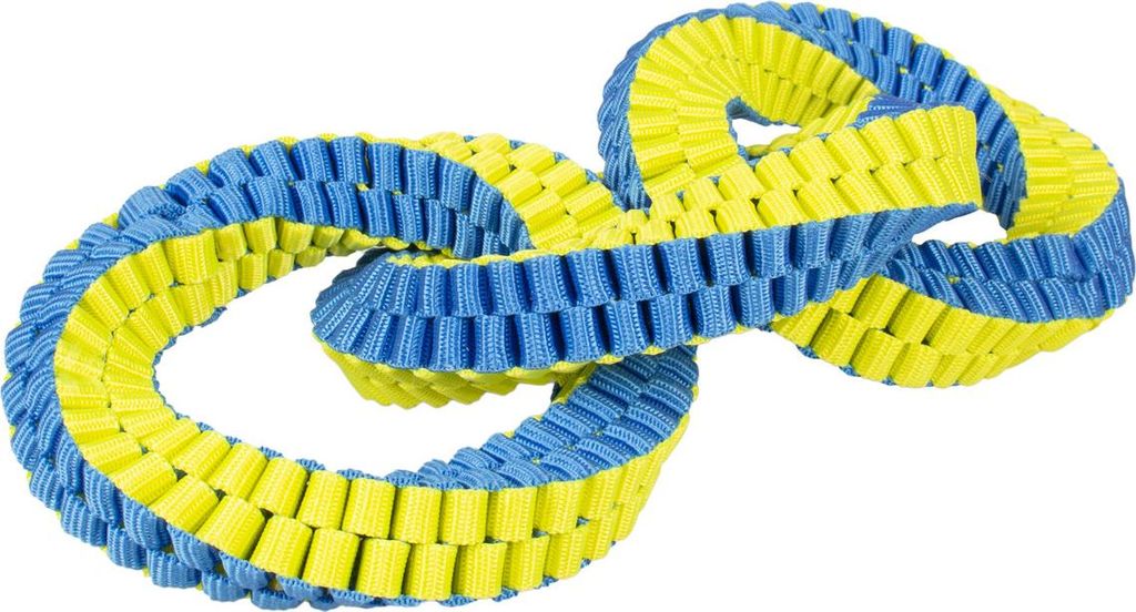 Duvo+ Hundespielzeug Nylon Triple Hoop blau/gelb