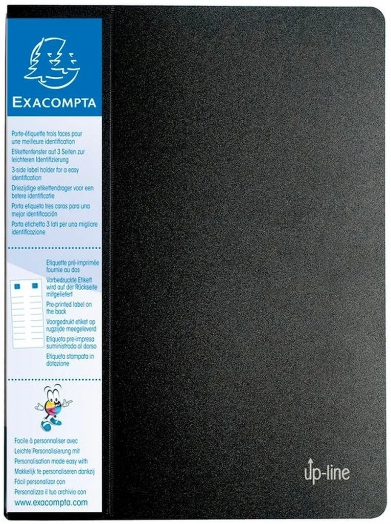 Set de 8 Porte-vues Noirs A4 160 Vues pour Archive et Présentation Client