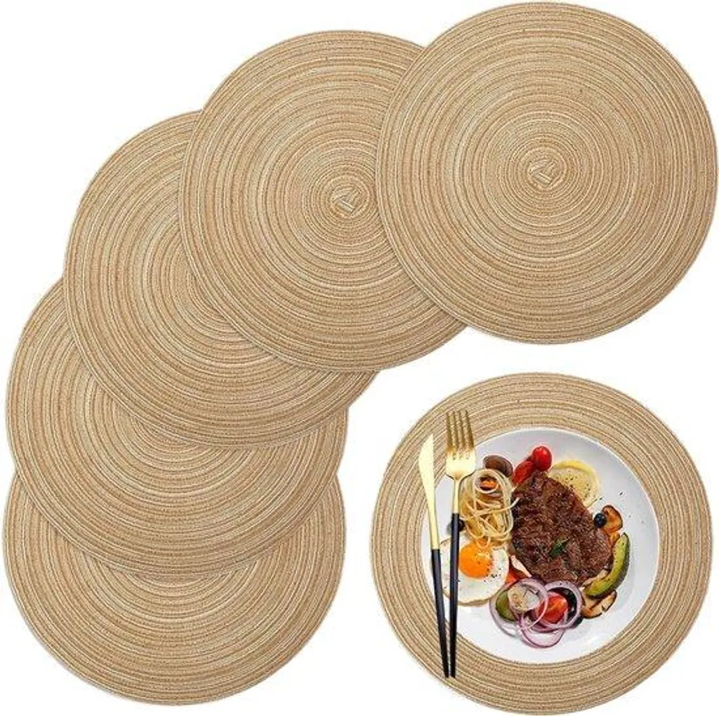 Lot de sets de table café 160 cm en PVC résistant à la chaleur et durable