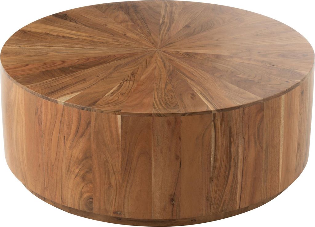 Runder Couchtisch aus Akazienholz Produktbild 