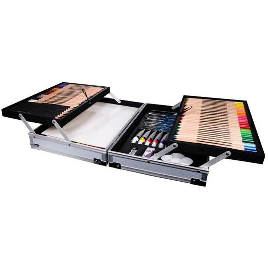 Coffret de Peinture Multi-Techniques 122 Pièces avec Rangement Rigide - 9