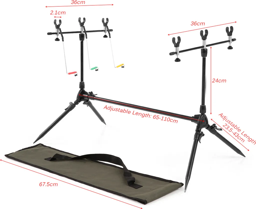 Support de Canne à Pêche Tri-Pod avec Système d'Alarme et Indicateurs - 3