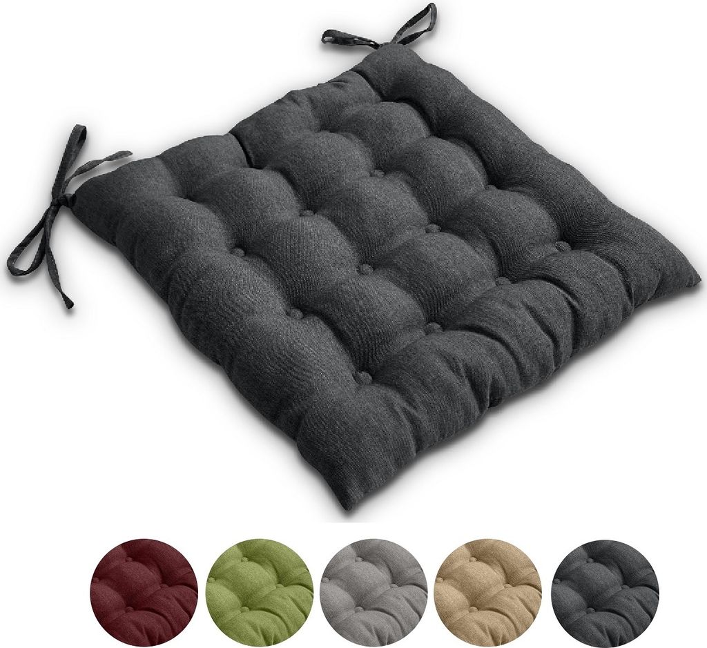 WOMETO sedák židle 40x40 cm - tmavě šedý šedý sedák Obrázek produktu 1