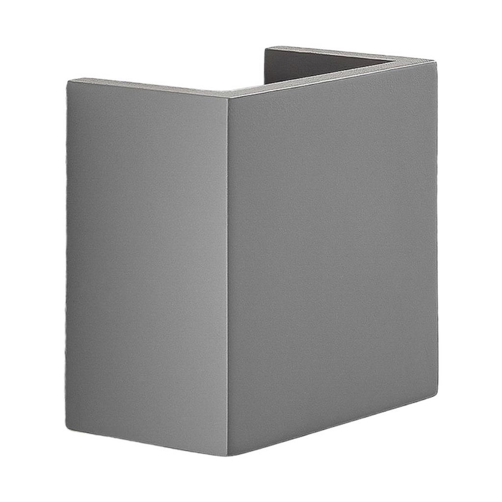Beton-Wandleuchte Smira in Grau, 12,5 x 12,5 cm