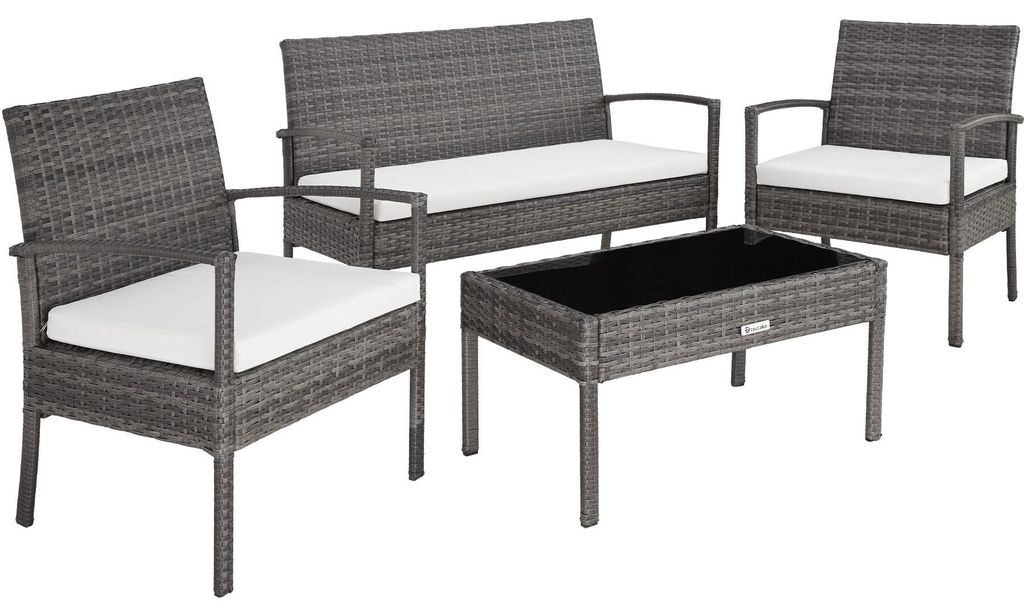 Salon de jardin Sparte 4 places - gris Image du produit 