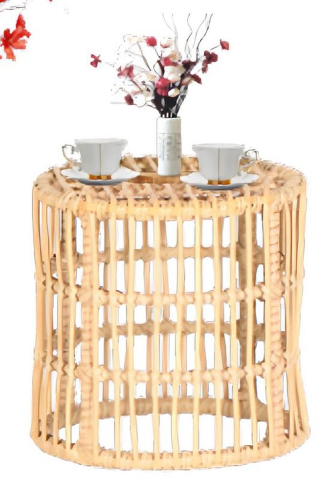 Couchtisch Hochwertige Rattan GartenMöbel Terrasse Beige Exclusive Modern Luxus