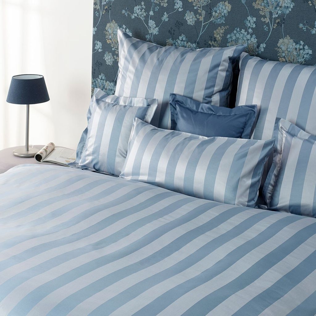 Curt Bauer Mako-Brokat-Damast Bettwäsche 2044 Como Farbe 1048 Ozean Größe 140x200 + 70x90 100% Baumwolle