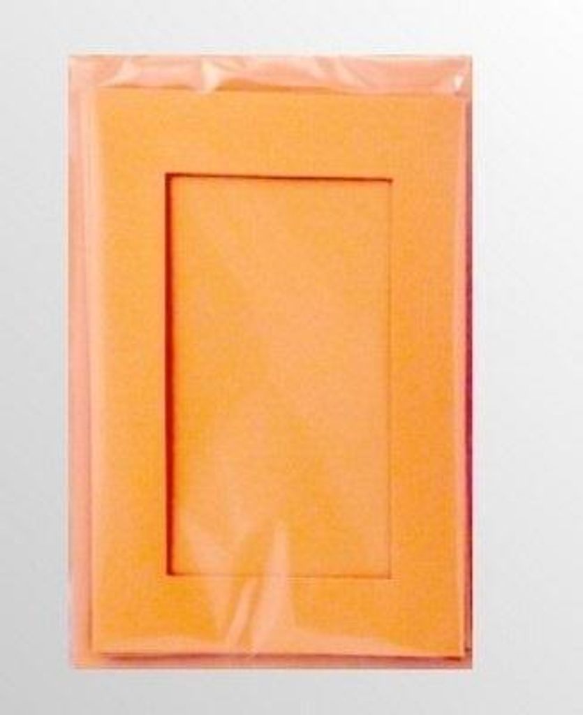 Karten Passepartout Rechteck orange 10.5x15cm