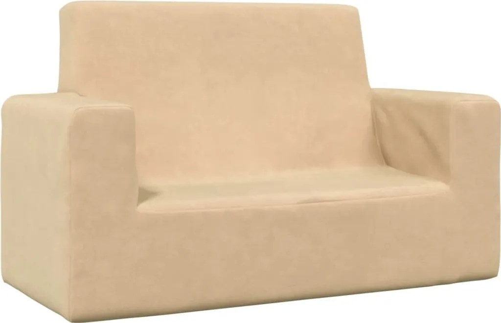 SYFAX™ Kids Sofa 2 Seater Cream Plush | Design Scandinavo per Bimbi