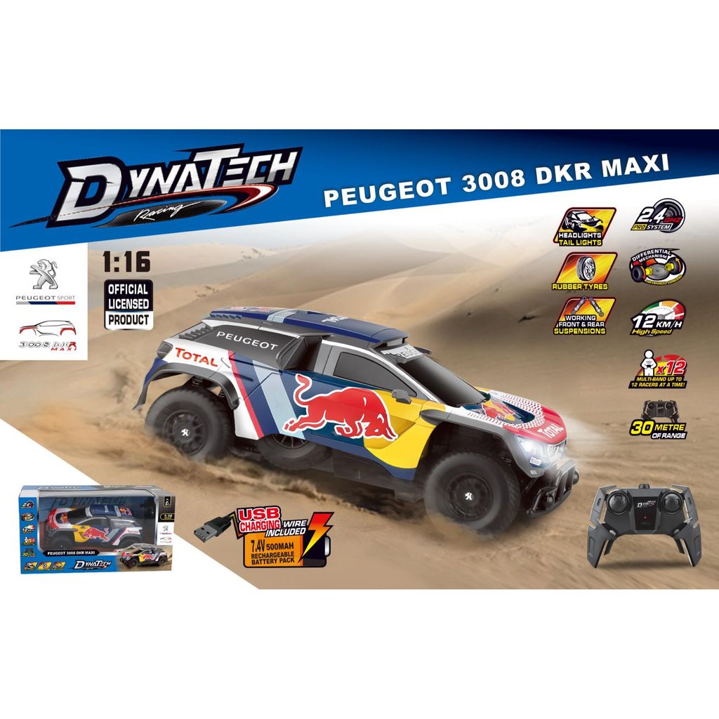 Auto na diaľkové ovládanie Peugeot 2.4G 3008 DKR MAXI s Obrázok produktu 