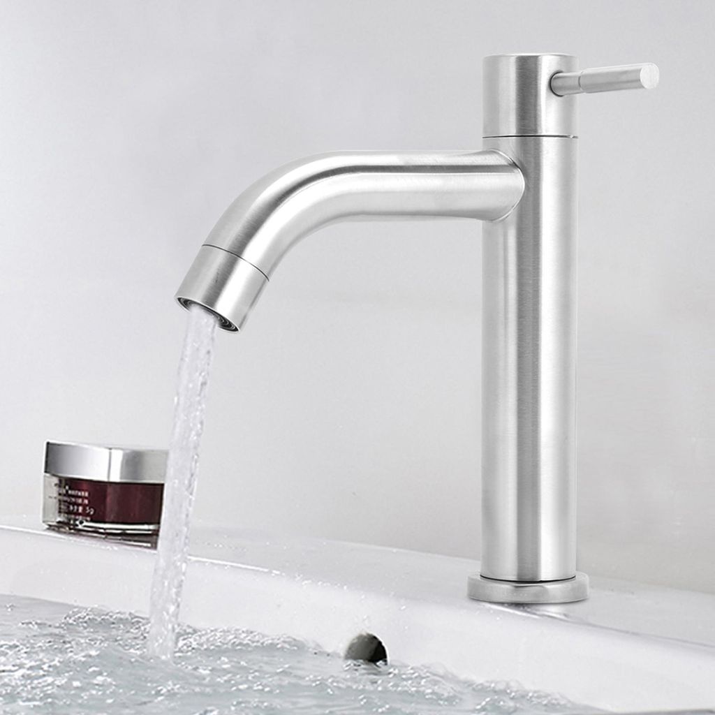 G1/2in Außengewinde Edelstahl-Wasserhahn Untertisch-Kaltwasserhahn
