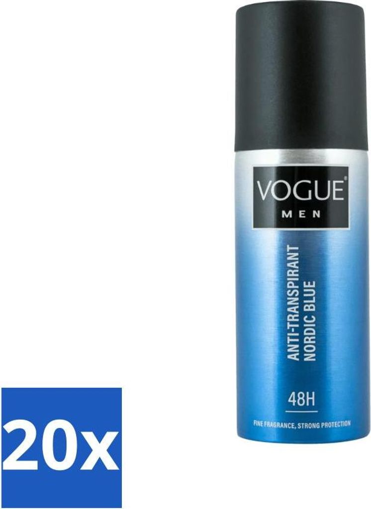 Vogue Antitranspirant Nordic Blue 150 ml - Vorteilspack - 20 Stücke