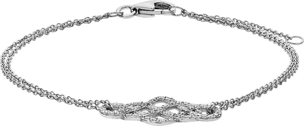 Wunderschönes 925 Sterling Silber Damen - Armband mit Zirkonia - 10mm; TRS25503