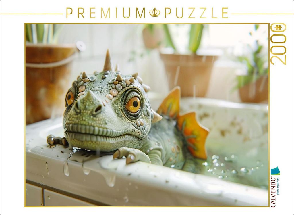 CALVENDO Puzzle Ein Motiv aus dem Kalender "Wie wäre es mit einem Dinosaurier als Haustier?" | 2000 Teile Lege-Größe 90x67cm Foto-Puzzle für gl...