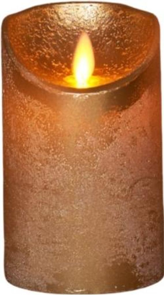 Batterijverlichting kaars wax rustiek met bewegende vlam Productafbeelding 