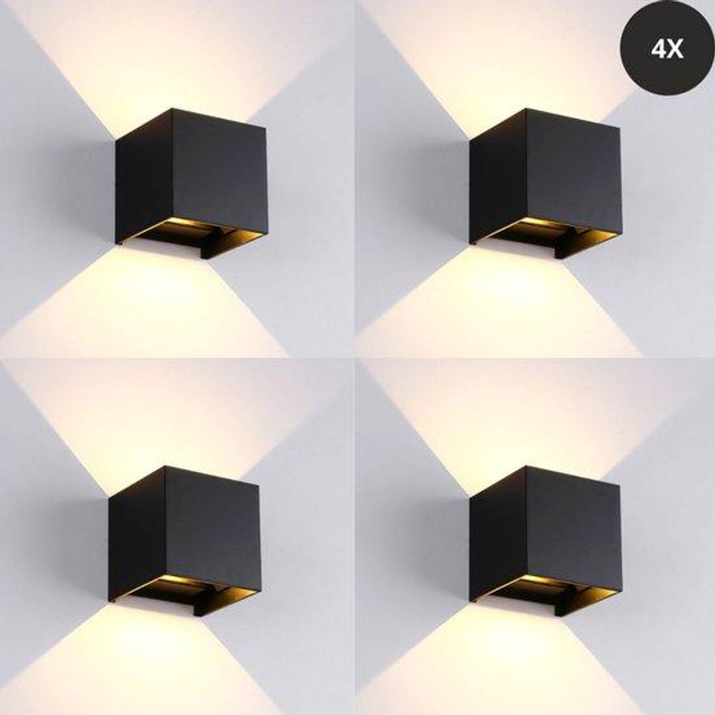 Livista® - Set di 4 lampade da parete impermeabili a LED - Immagine del prodotto 