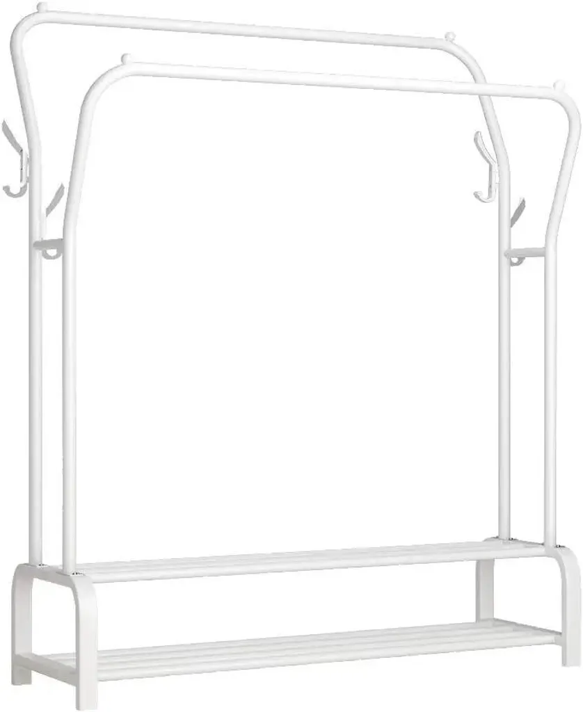 Penderie double tringle blanche style moderne pour dressing et chambre